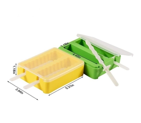 Sommer-Eis am Stiel-Silikon-Eis-Block-Formen, stapelbare Eis-Würfel-Behälter pp. materiell