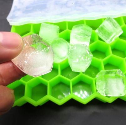 Grüne Farbe Hexagon-Bienenwaben-Silikon-Mini Ice Cube Tray Yellows