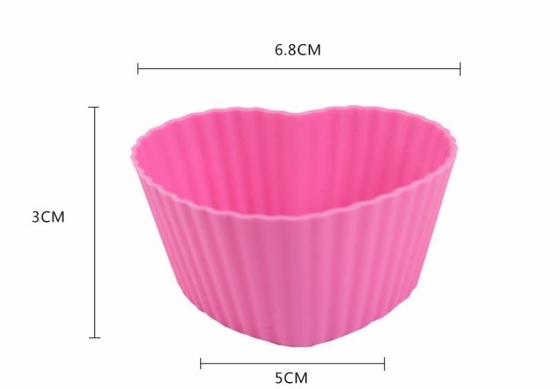 Buntes Muffin-Silikon-Muffin höhlt Behälter-Antibakterien 6.8*5*3cm
