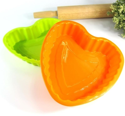 Ofen-Silikon-Kuchen-Formen, Silikon, das Form-flexible Herz-Form kocht