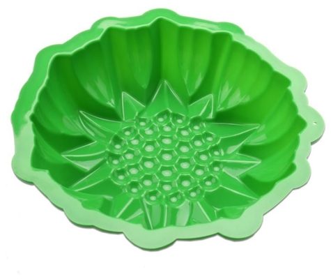 Zwischenlagen dreidimensionales DIY des Bakeware-Silikon-kleinen Kuchens 8 Zoll-grüne Farbe