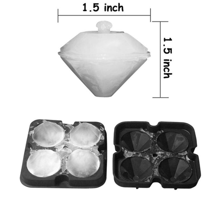 Silikon-Eis-Würfel des Diamant-3D formt 12*12*3.8CM für Getränke