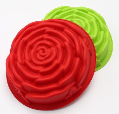 Großes Silikon-Backen formt kundengebundene Farbe Rose Blume
