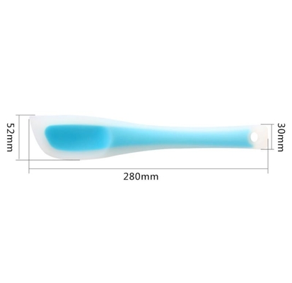 Weißer Griff lichtdurchlässige Silikon-Löffel-Spachtel 3 PCS-Nahrungsicherer FDAs