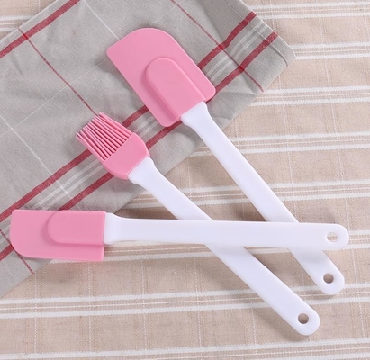 Harte hitzebeständige Spachtel-Plastikbürste, Silikon, das Spachtel-rosa Farbe kocht