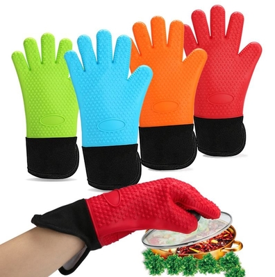 Langer Seitenöffnungs-Silikon-Handhandschuh-Ärmel-Hochtemperaturentwurfs-einfache Reinigung
