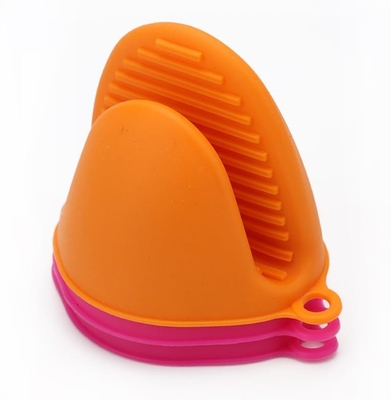 Runde lange Silikon-Ofen-Handschuhe mit Finger-feuerbeständigen Ofen-Handschuhen