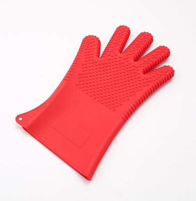 Großer Finger-Art-Entwurf Silikon-Handhandschuhe FDAs fünf für das Kochen