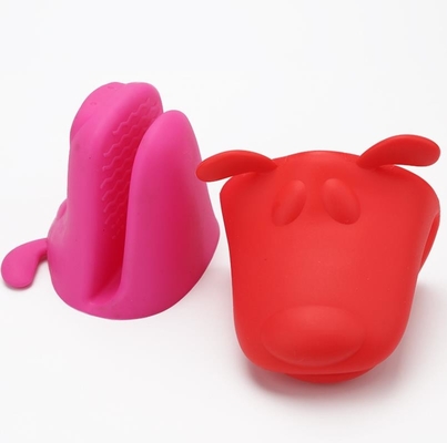Hitzebeständige Silikon-Handhandschuhe, Silikon-Backen-Handschuh-kleiner Hundekopf geformt