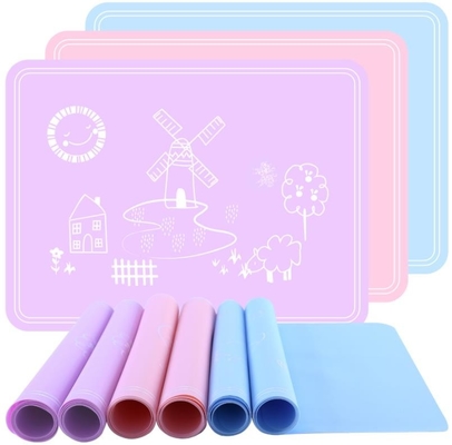 Quadratisches Silikon scherzt Produkt-Matte, Rollable Silikon Placemat-Platte