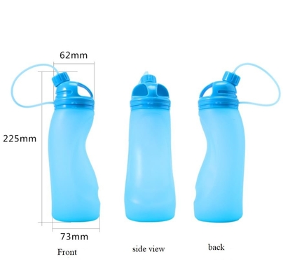 BPA geben Wasserflaschen 500ML im Freien Silikons Sport des Nahrungsmittelgrades faltende frei