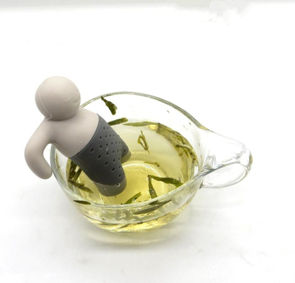 BPA geben silikon-Tee infuser Mann Herr-Tea FDA Standardmit dem verfügbaren Kastenpaket frei
