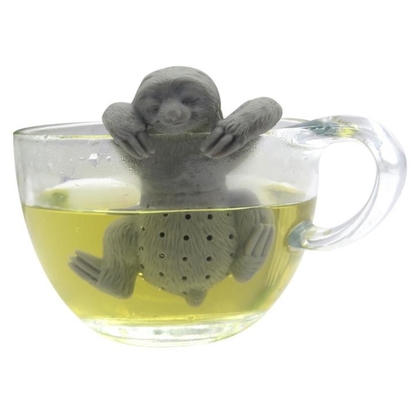 Tierträgheit formte graues freies Farbnahrungsmittelgrad-Silikon-Tee infuser BPA