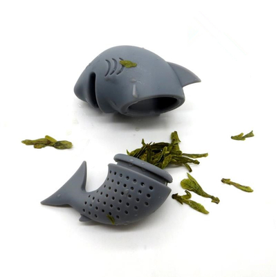 Seetier-Art Haifisch formte Nahrungsmittelgrad-Silikon-Tee Infuser