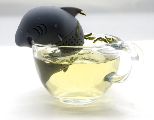 Seetier-Art Haifisch formte Nahrungsmittelgrad-Silikon-Tee Infuser