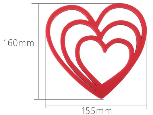 Herz-Form-Silikon, das Geräte Klima-15.5*16cm 66g isst