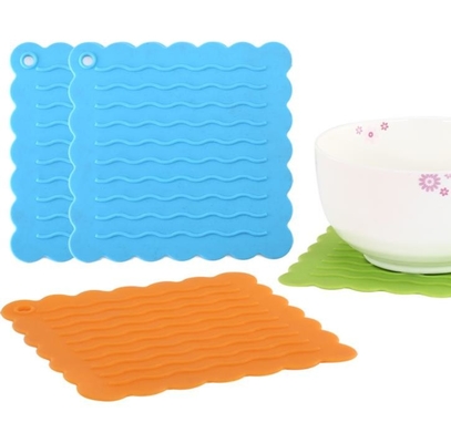 Feinschmecker Placemat-Silikon-Küchen-Werkzeuge prägten Wasser-Wellen-Muster
