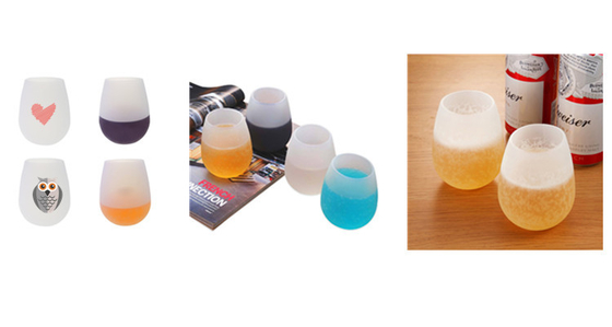 Unzerbrechliche wiederverwendbare bunte Silikon-Wein-Schale, Kaffee-Silikon-Wein-Gläser