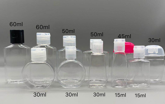 Schnelles Verschiffen-leere Haustier-Flaschen, Minihanddesinfizierer-Flaschen für 15~60ML