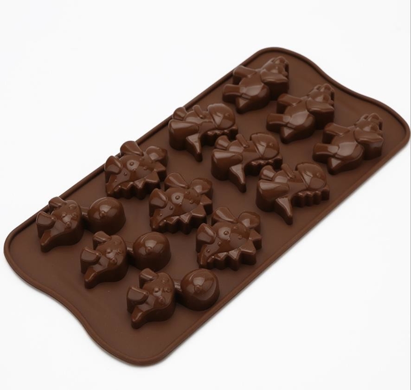 Dinosaurier-Feiertags-Silikon-Schokolade formt schädliche Brown-Farbe nicht