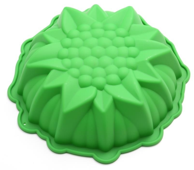 Zwischenlagen dreidimensionales DIY des Bakeware-Silikon-kleinen Kuchens 8 Zoll-grüne Farbe