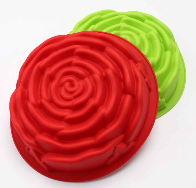 Großes Silikon-Backen formt kundengebundene Farbe Rose Blume